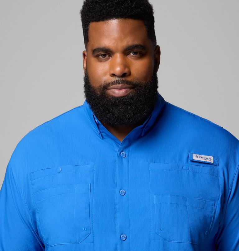 Men’s PFG Tamiami II Short Sleeve Shirt - Big, Color: Vivid Blue, image 5
