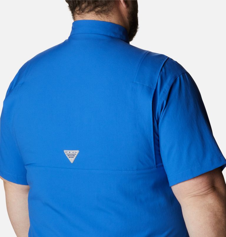 Thumbnail: Chemise à manches courtes PFG Tamiami II Homme - Tailles fortes, Color: Vivid Blue, image 5