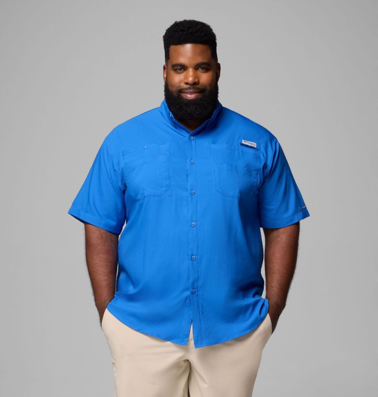 Men’s PFG Tamiami II Short Sleeve Shirt - Big, Color: Vivid Blue, image 1