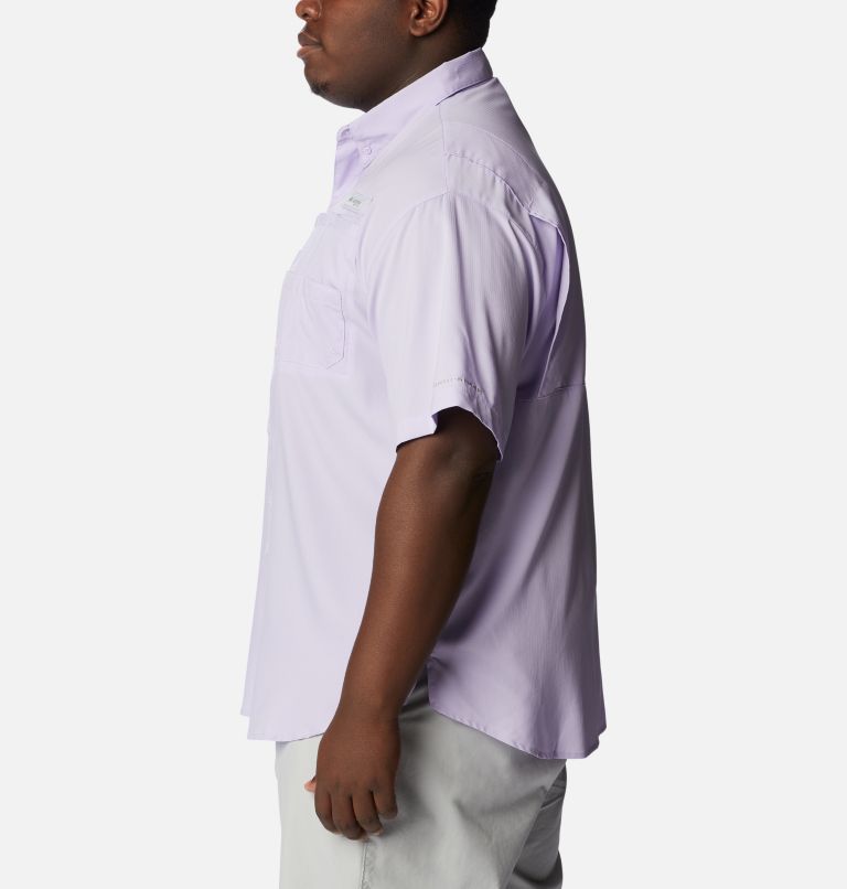 Thumbnail: Men’s PFG Tamiami II Short Sleeve Shirt - Big, Color: Soft Violet, image 3