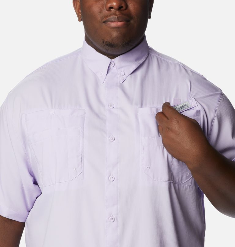 Men’s PFG Tamiami II Short Sleeve Shirt - Big, Color: Soft Violet, image 4