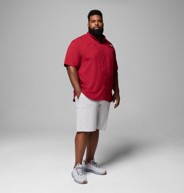 Men’s PFG Tamiami II Short Sleeve Shirt - Big, Color: Beet, image 2