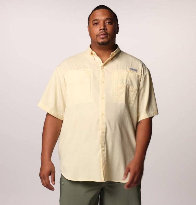 Men’s PFG Tamiami II Short Sleeve Shirt - Big, Color: Lemon Wash