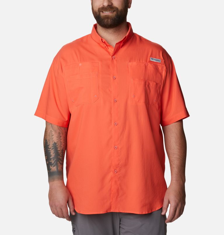 Thumbnail: Men’s PFG Tamiami II Short Sleeve Shirt - Big, Color: Corange, image 1