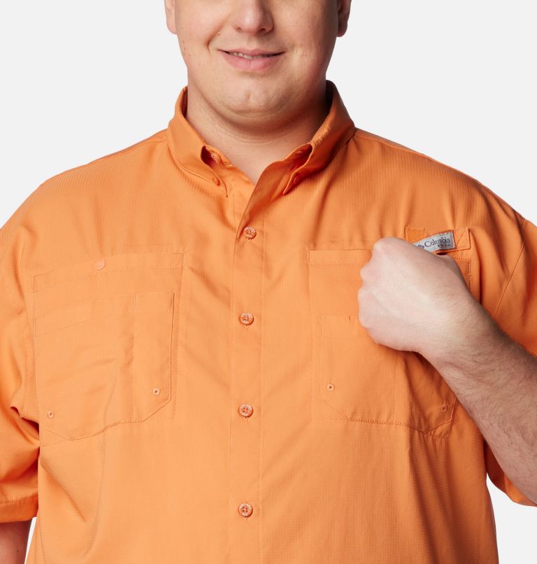 Men’s PFG Tamiami II Short Sleeve Shirt — Big, Color: Dusty Orange, image 4