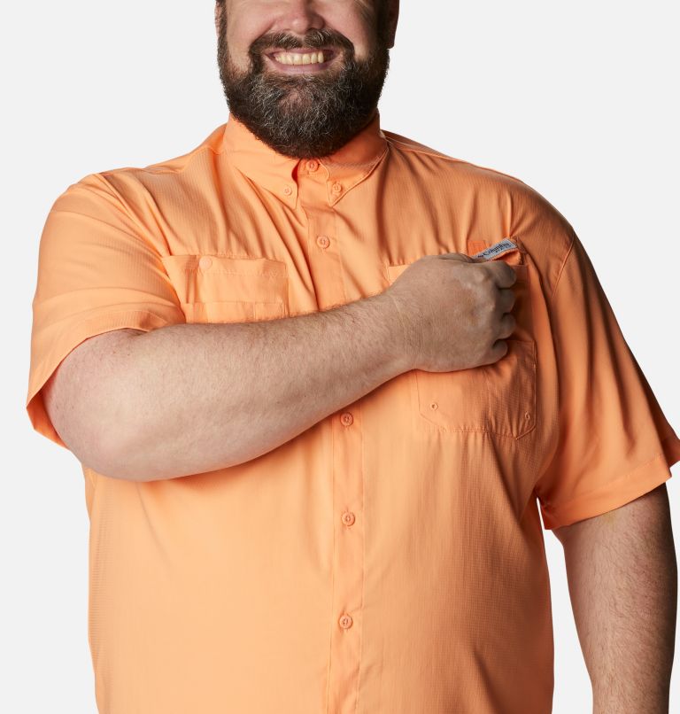 Men’s PFG Tamiami II Short Sleeve Shirt - Big, Color: Bright Nectar, image 4