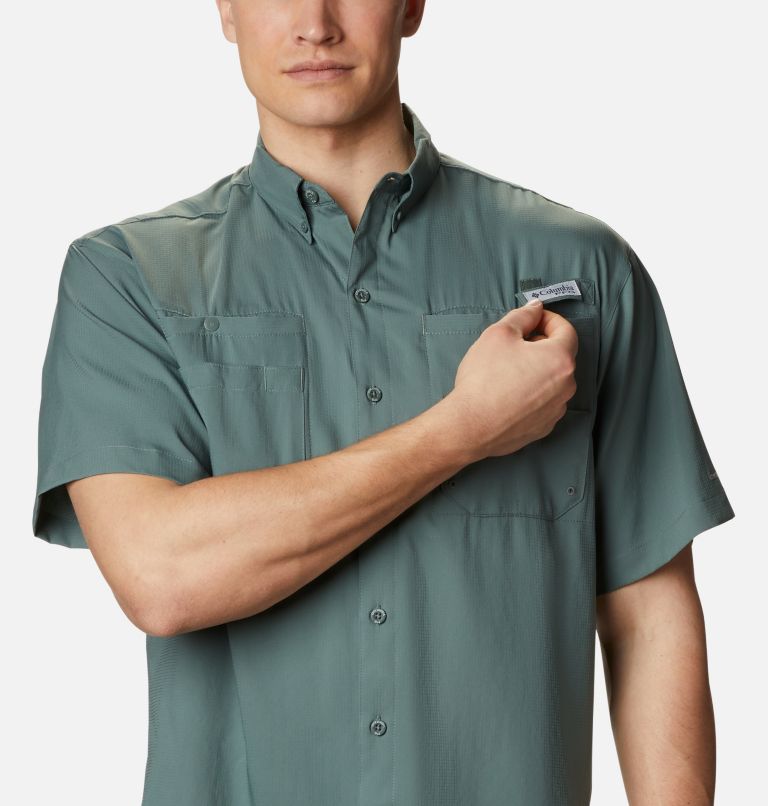 Men’s PFG Tamiami II Short Sleeve Shirt — Big, Color: Pond, image 4