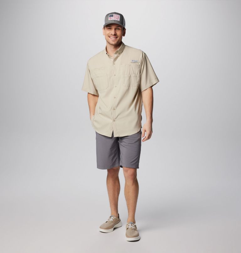 Men’s PFG Tamiami II Short Sleeve Shirt - Tall, Color: Fossil, image 3