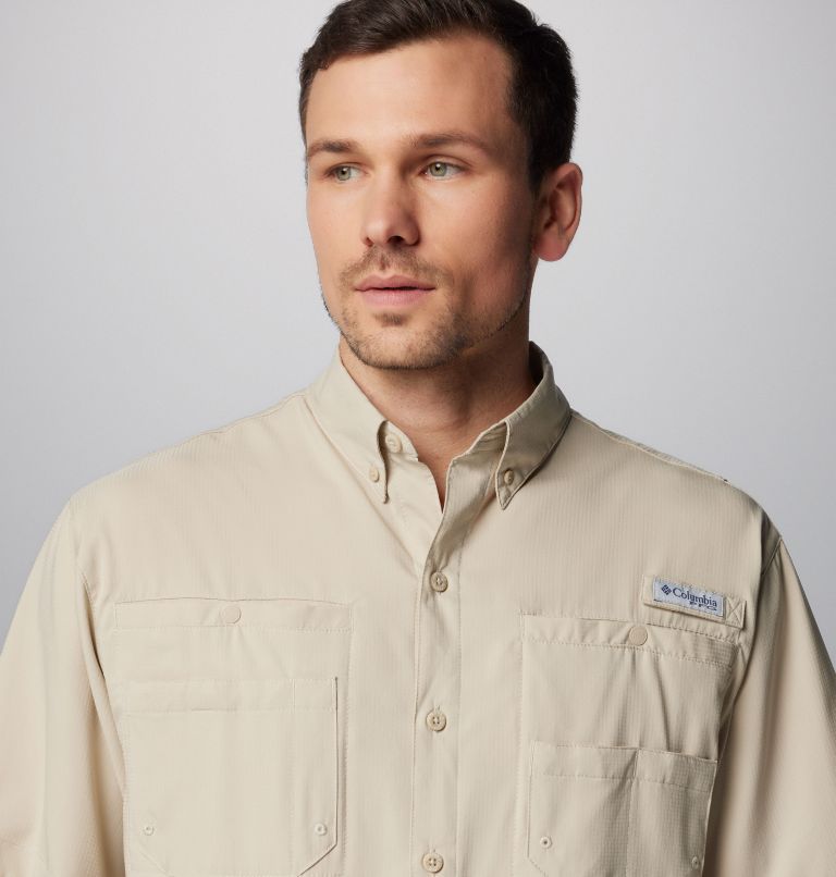 Men’s PFG Tamiami II Short Sleeve Shirt - Tall, Color: Fossil, image 5