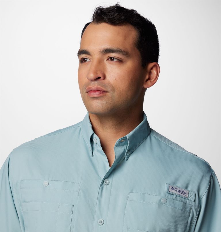 Men’s PFG Tamiami II Short Sleeve Shirt - Tall, Color: Crushed Blue, image 5