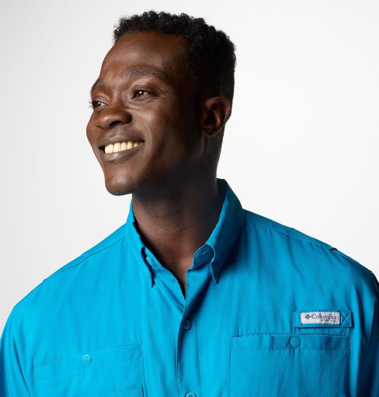 Men’s PFG Tamiami II Short Sleeve Shirt - Tall, Color: Blue Echo, image 5