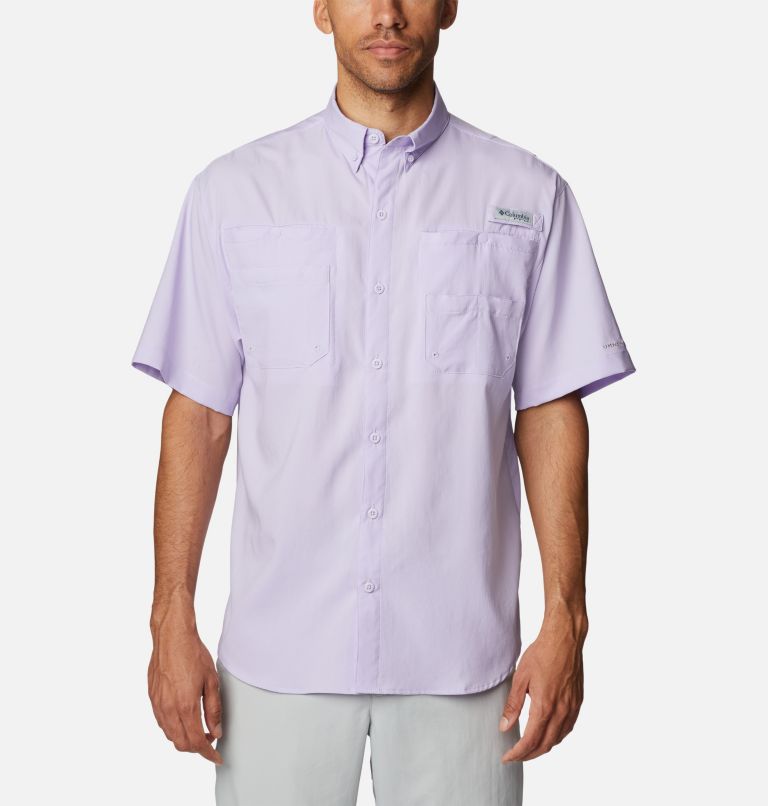 Thumbnail: Men’s PFG Tamiami II Short Sleeve Shirt - Tall, Color: Soft Violet, image 1