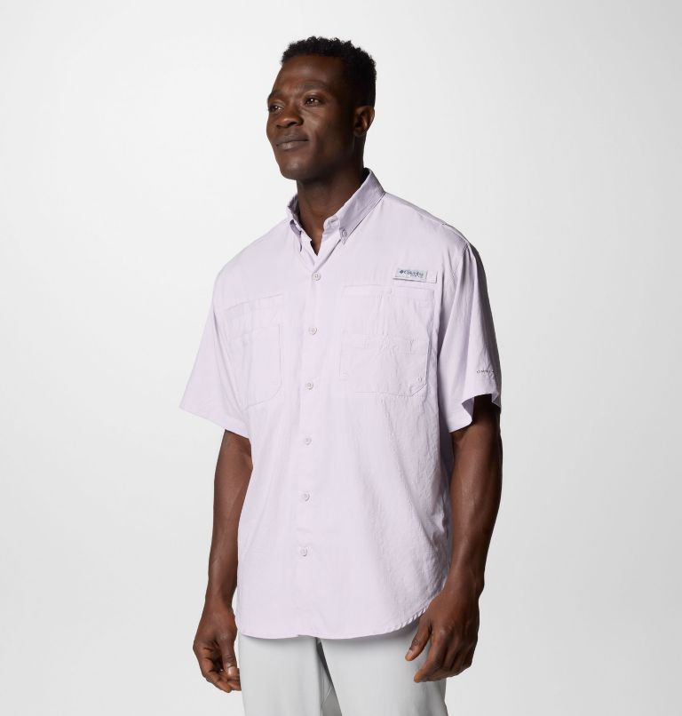 Men’s PFG Tamiami II Short Sleeve Shirt - Tall, Color: Lavender Pearl, image 4