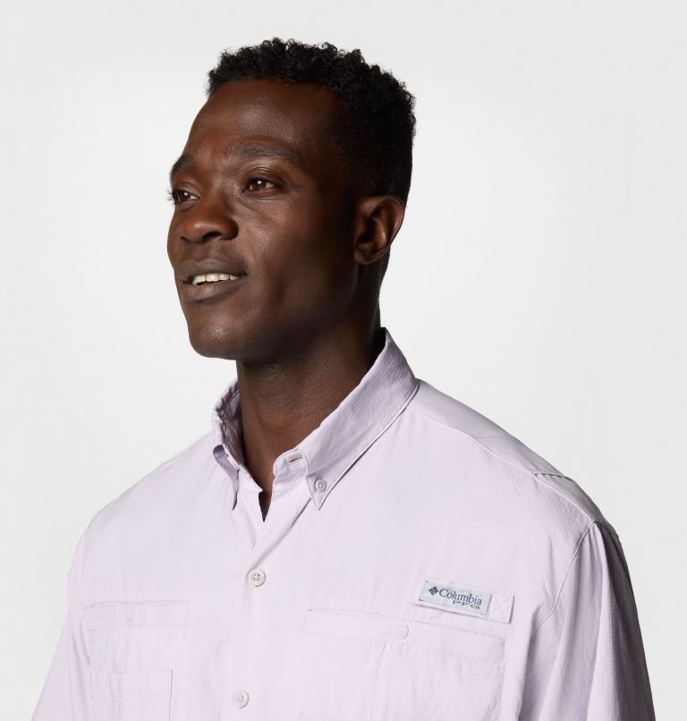 Men’s PFG Tamiami II Short Sleeve Shirt - Tall, Color: Lavender Pearl, image 5
