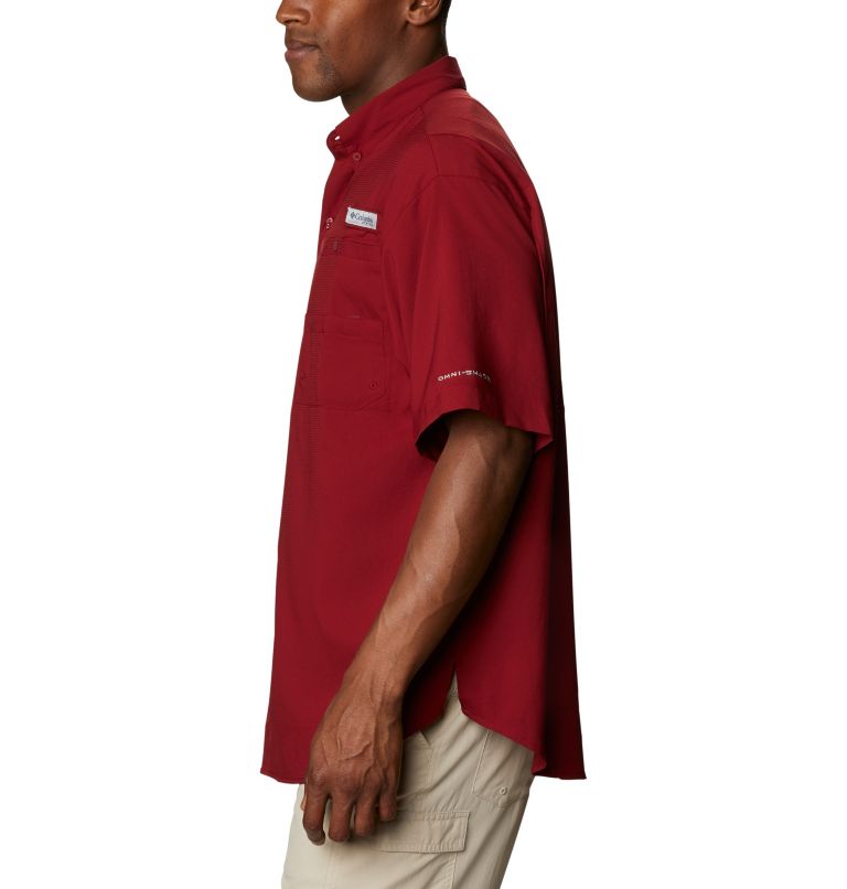 Men’s PFG Tamiami II Short Sleeve Shirt - Tall, Color: Beet, image 3