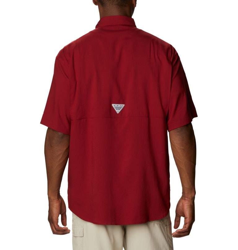 Men’s PFG Tamiami II Short Sleeve Shirt - Tall, Color: Beet, image 2