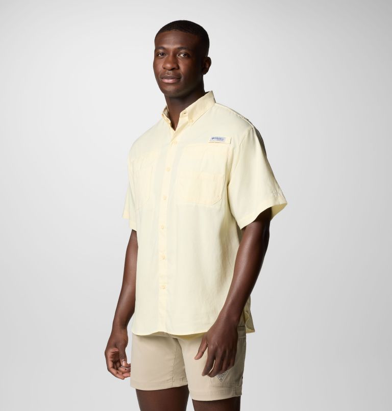 Men’s PFG Tamiami II Short Sleeve Shirt - Tall, Color: Lemon Wash, image 4
