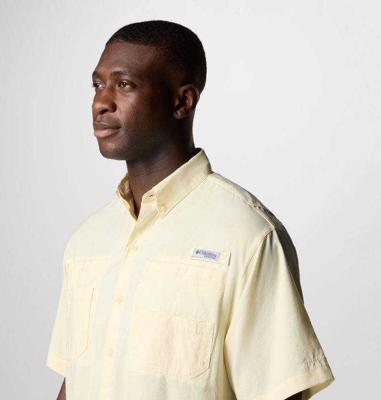 Men’s PFG Tamiami II Short Sleeve Shirt - Tall, Color: Lemon Wash, image 5
