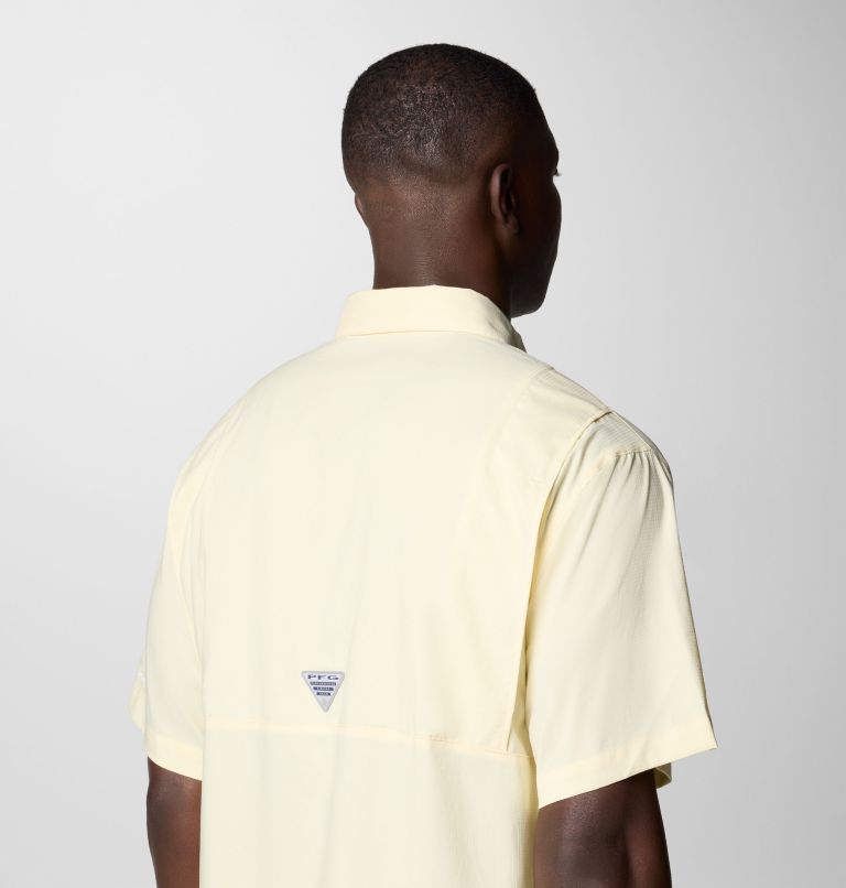 Men’s PFG Tamiami II Short Sleeve Shirt - Tall, Color: Lemon Wash, image 6