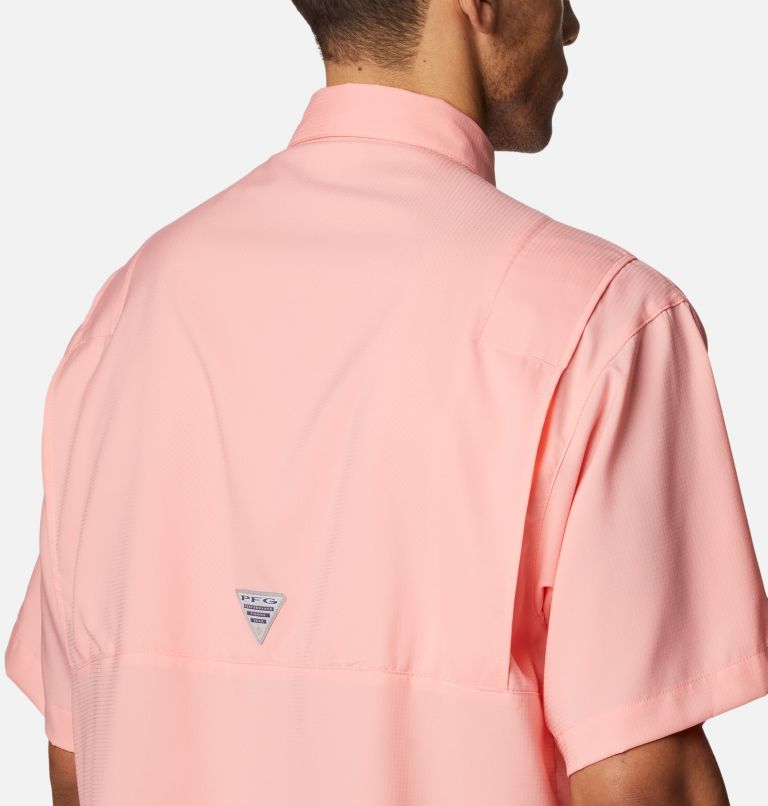 Thumbnail: Men’s PFG Tamiami II Short Sleeve Shirt - Tall, Color: Sorbet, image 5