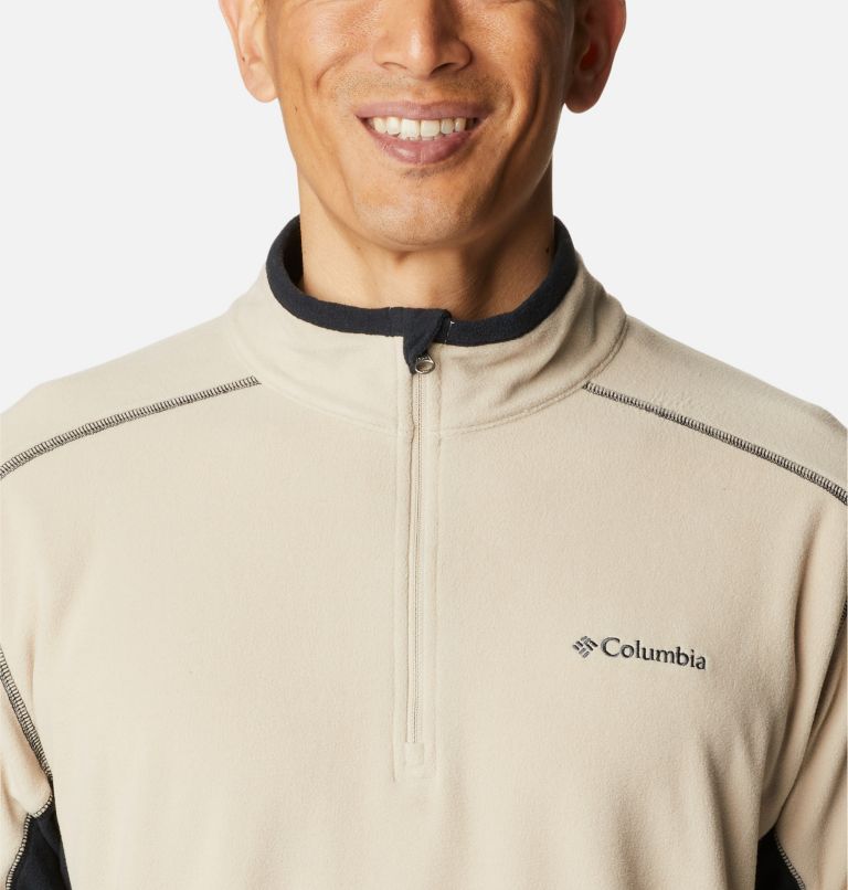 Men's Klamath Range II Half Zip Fleece Pullover, Color: Ancient Fossil, Black, image 4