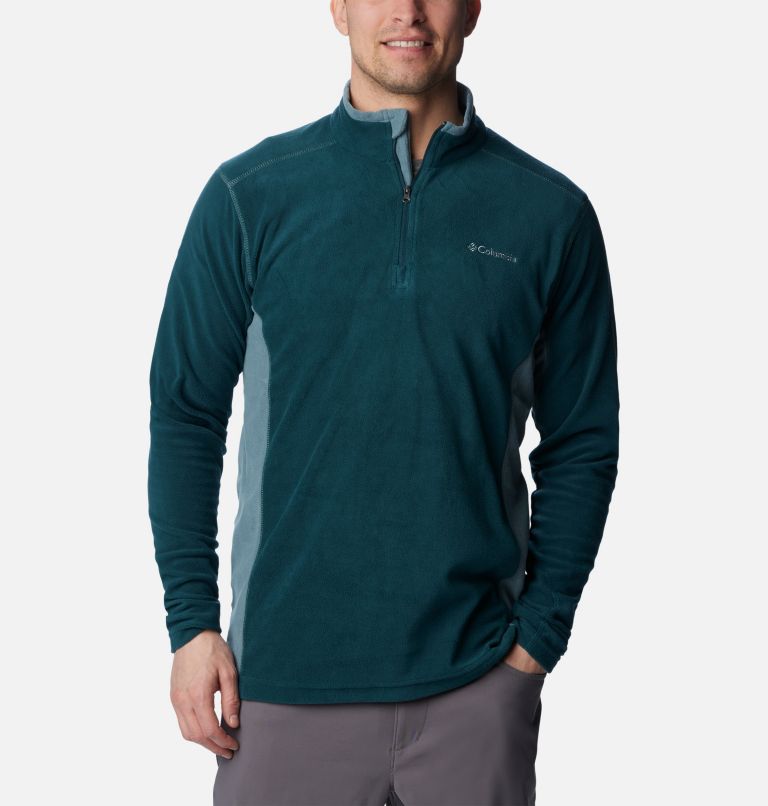 Men’s Klamath Range II Half Zip Fleece Pullover, Color: Night Wave, Metal, image 1
