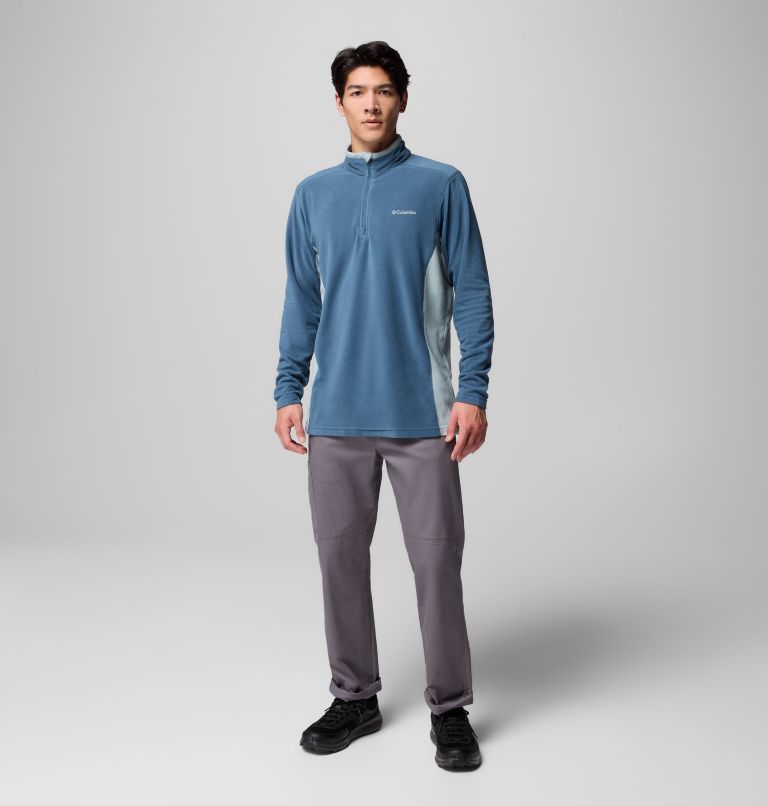 Men's Klamath Range II Half Zip Fleece Pullover, Color: Everblue, Crushed Blue, image 2