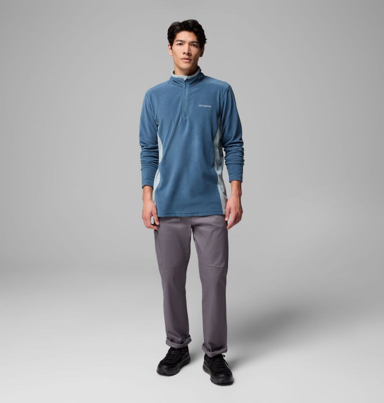 Men's Klamath Range II Half Zip Fleece Pullover, Color: Everblue, Crushed Blue, image 7