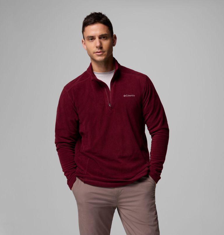 Men's Klamath Range II Half Zip Fleece Pullover, Color: Rich Wine, image 1