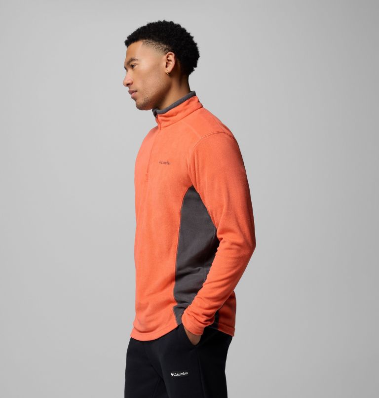 Men's Klamath Range II Half Zip Fleece Pullover, Color: Zing, Shark, image 4