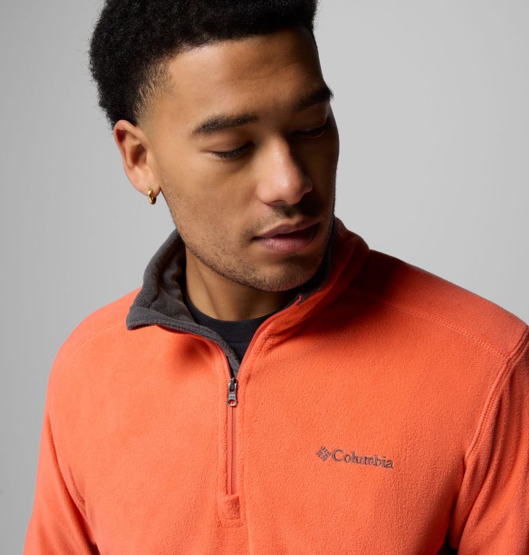 Men's Klamath Range II Half Zip Fleece Pullover, Color: Zing, Shark, image 5