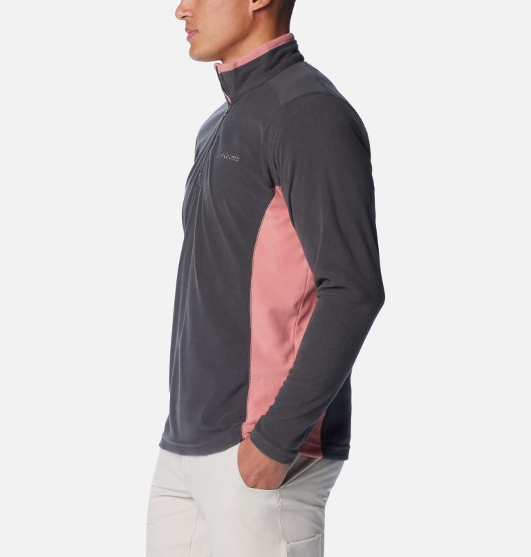 Men's Klamath Range II Half Zip, Color: Shark, Pink Agave, image 3