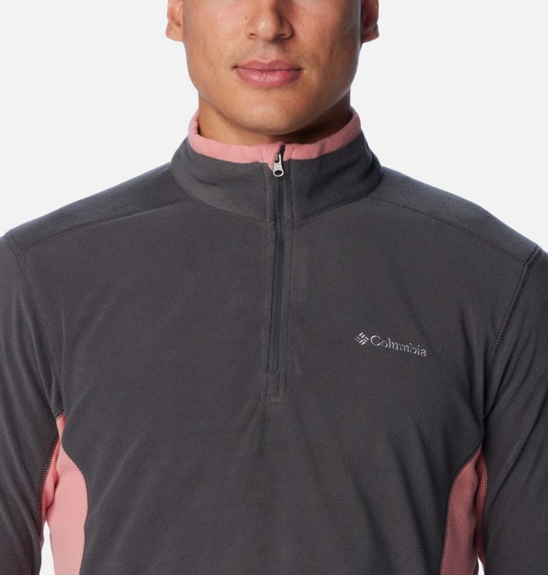 Men's Klamath Range II Half Zip, Color: Shark, Pink Agave, image 4
