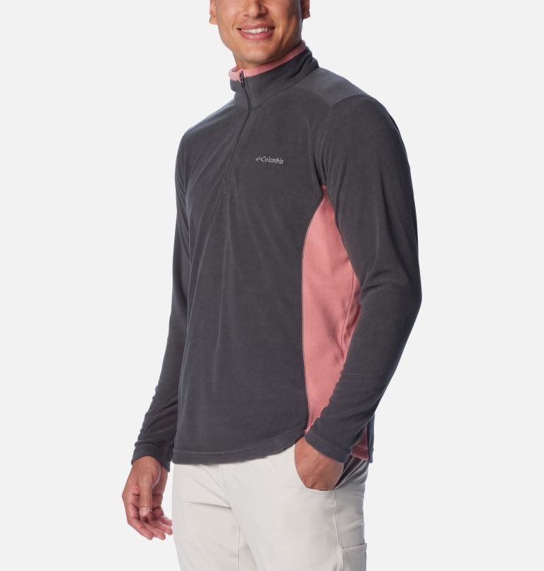 Men's Klamath Range II Half Zip, Color: Shark, Pink Agave, image 5