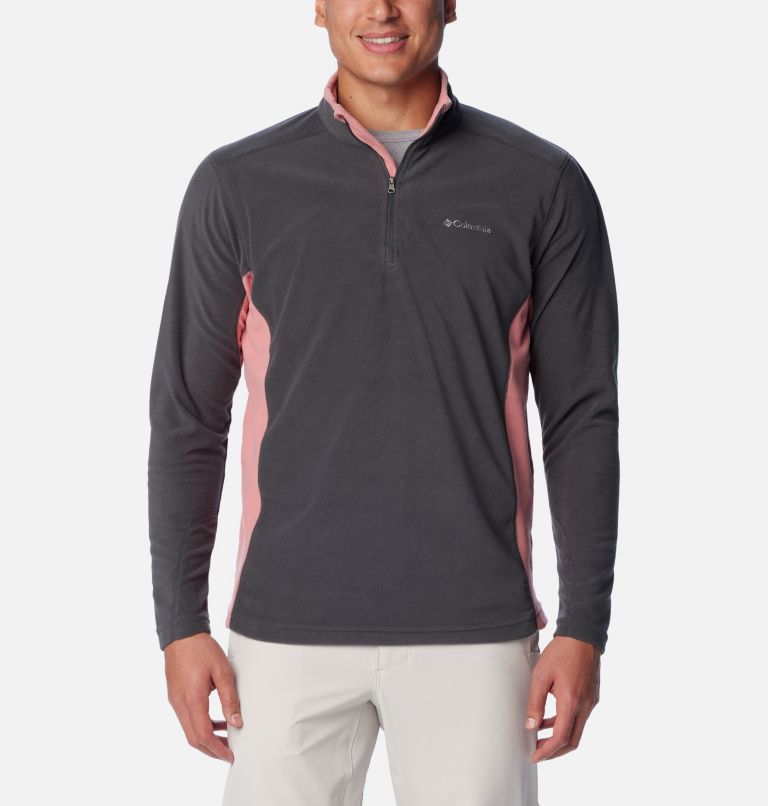 Men's Klamath Range II Half Zip, Color: Shark, Pink Agave, image 1