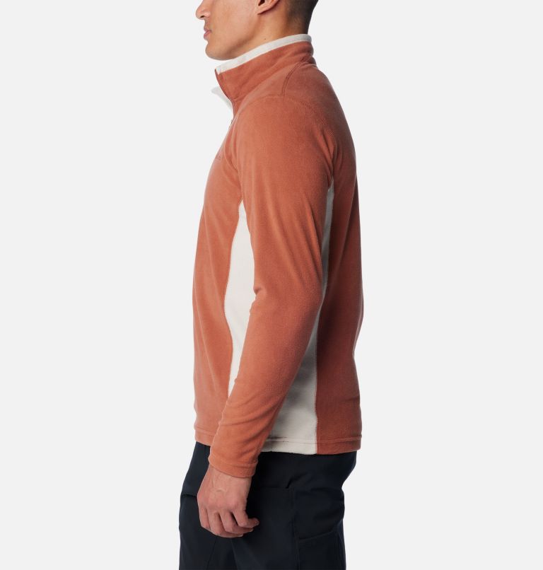 Polar con media cremallera Klamath Range II para hombre, Color: Auburn, Dark Stone, image 3