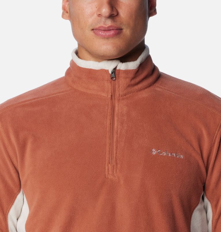 Polar con media cremallera Klamath Range II para hombre, Color: Auburn, Dark Stone, image 4