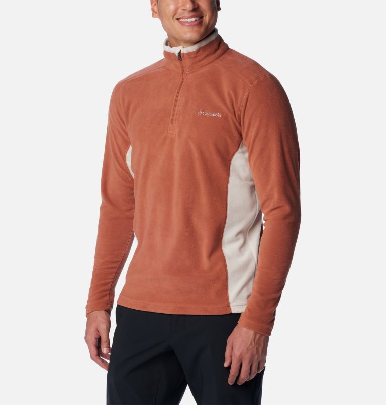 Polar con media cremallera Klamath Range II para hombre, Color: Auburn, Dark Stone, image 5