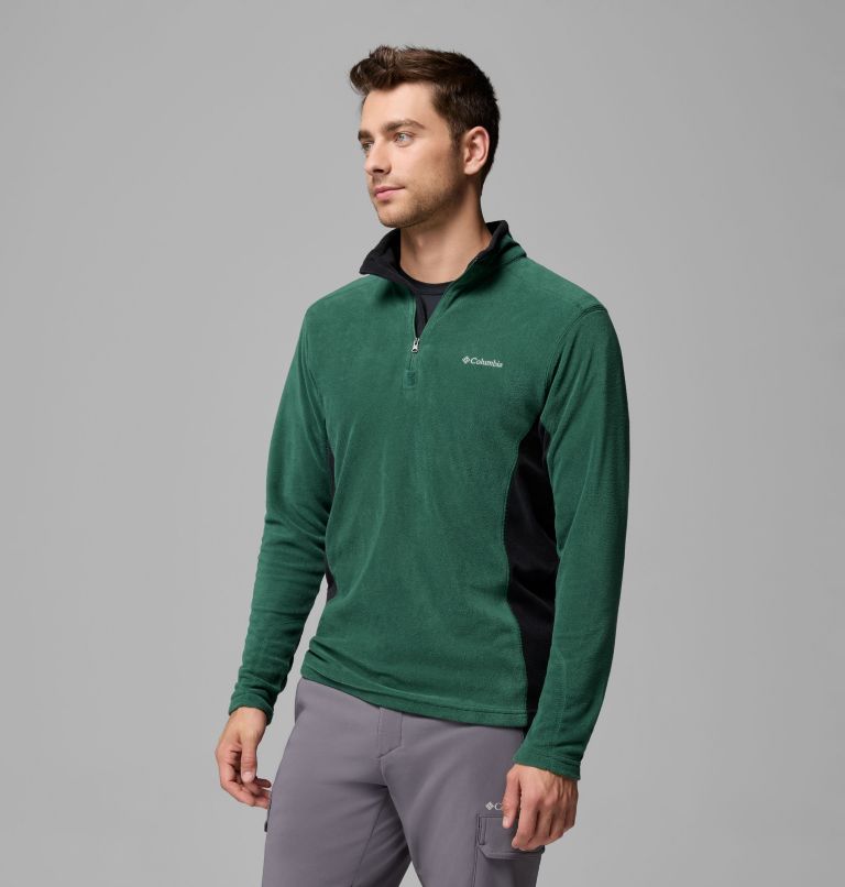Polar con media cremallera Klamath Range II para hombre, Color: Rain Forest, Black, image 4