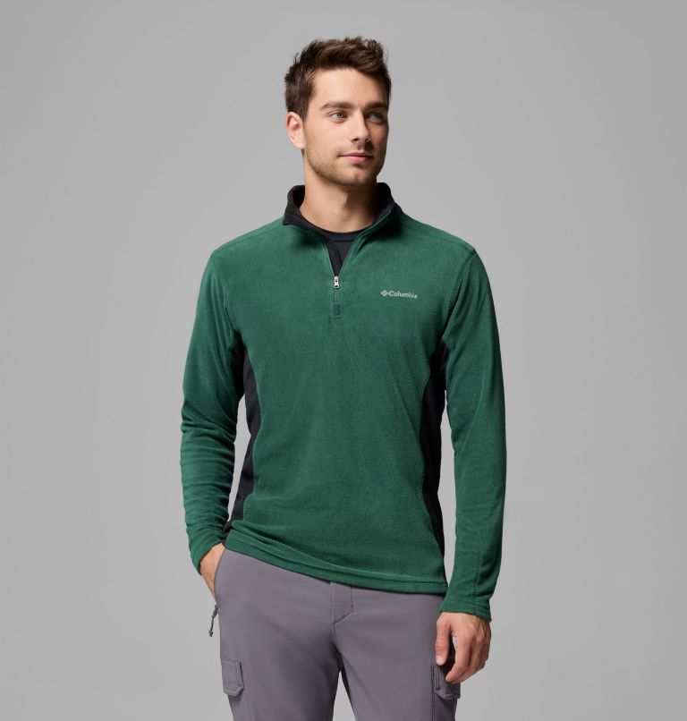 Polar con media cremallera Klamath Range II para hombre, Color: Rain Forest, Black, image 1