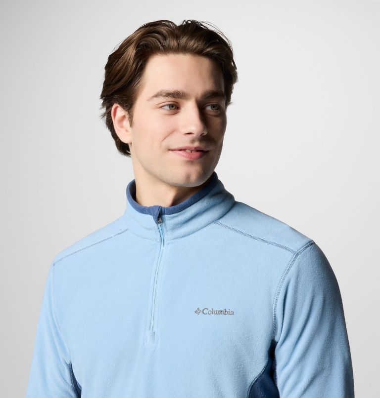 Maglia mezza zip Klamath Range II da uomo, Color: Ripple Blue, Dark Mtn, image 5