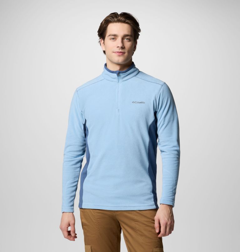 Maglia mezza zip Klamath Range II da uomo, Color: Ripple Blue, Dark Mtn, image 1