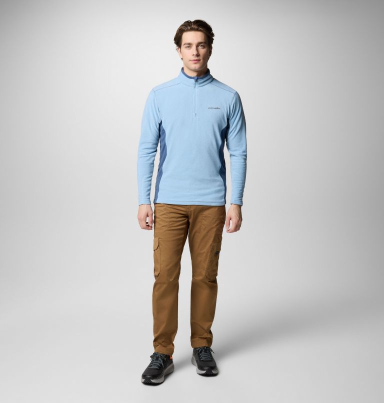 Maglia mezza zip Klamath Range II da uomo, Color: Ripple Blue, Dark Mtn, image 2