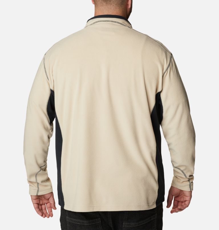 Thumbnail: Men's Klamath Range II Half Zip Fleece Pullover - Big, Color: Ancient Fossil, Black, image 2