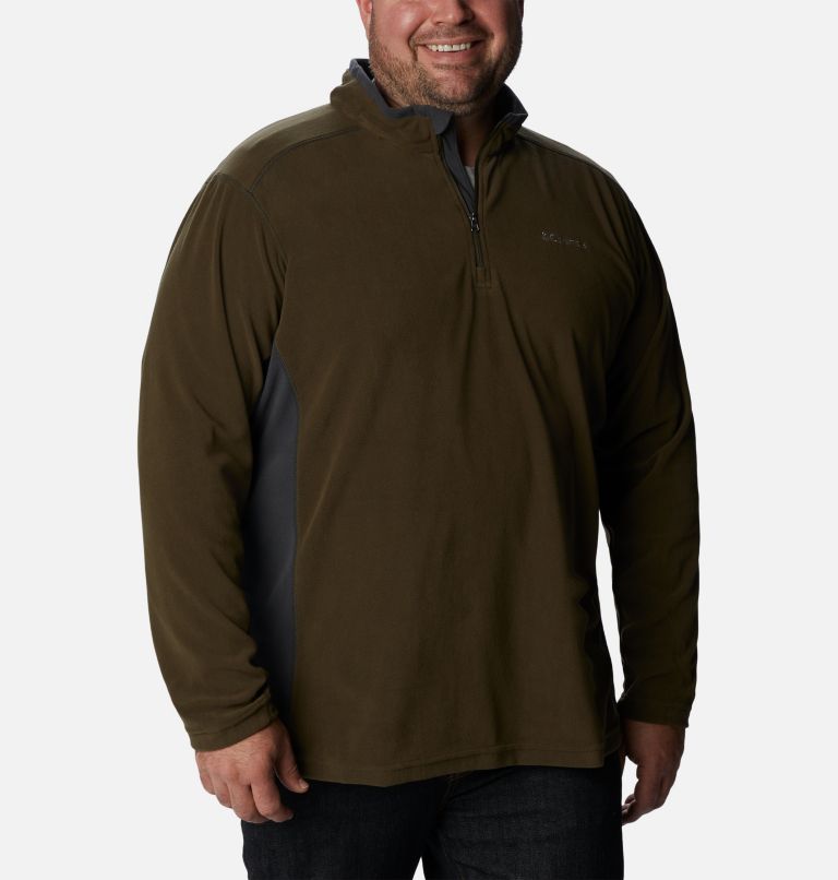 Men's Klamath Range II Half Zip Fleece Pullover - Big, Color: Olive Green, Shark