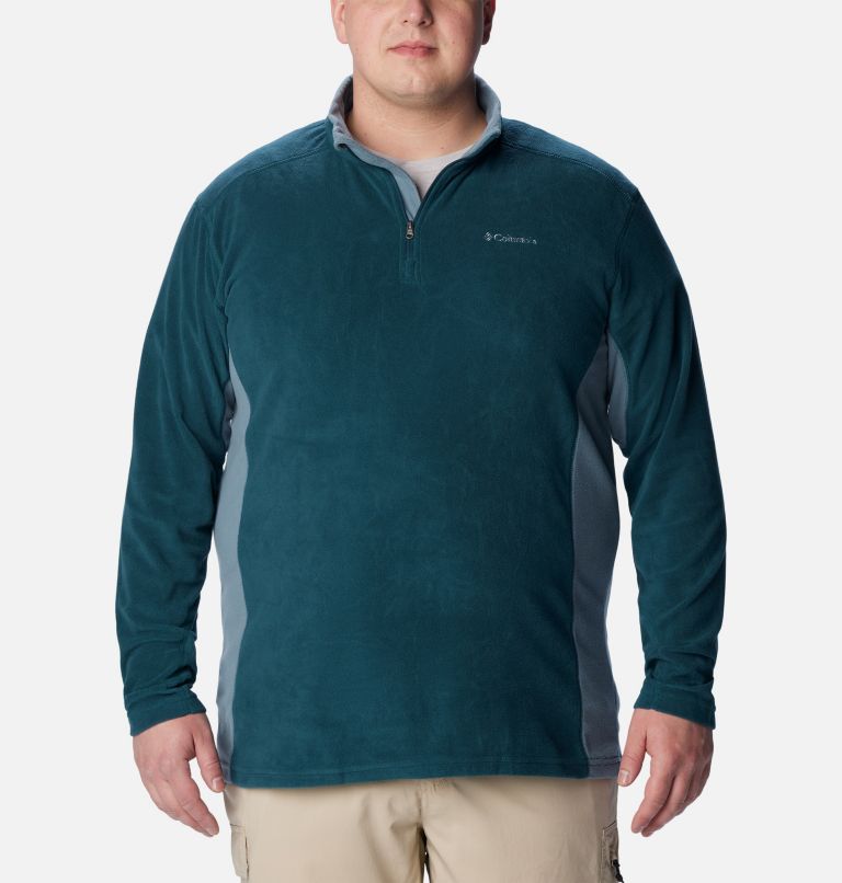 Thumbnail: Men's Klamath Range II Half Zip Fleece Pullover - Big, Color: Night Wave, Metal, image 1