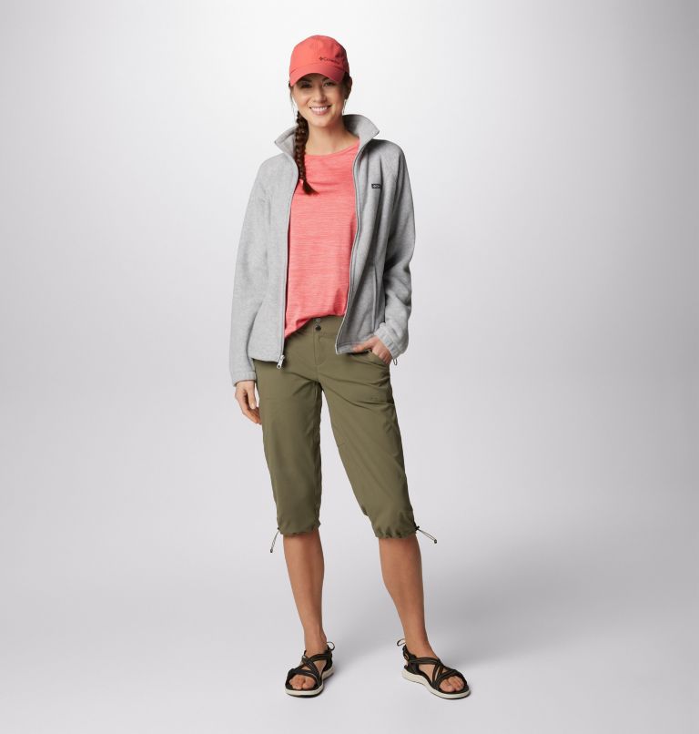 Columbia Womens Red Lily Benton Springs Full Zip Fleece Jacket Pockets NWT  XL