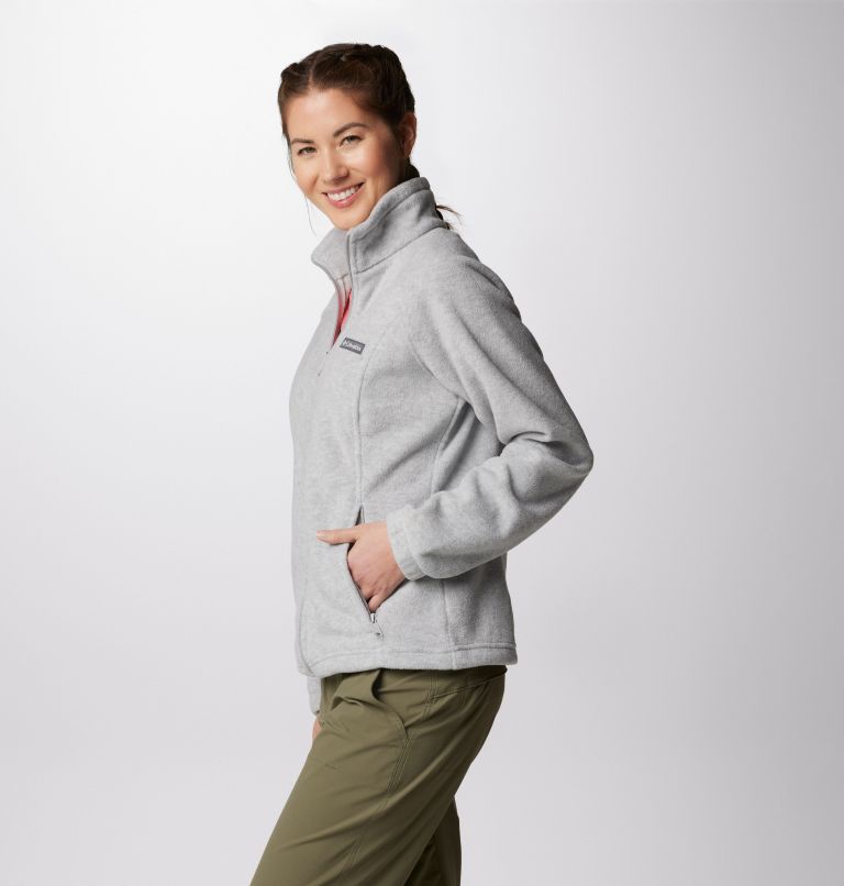 Columbia Women Fleece Lined Softshell Jacket Full Zip Long Sleeve Green SZ  Small