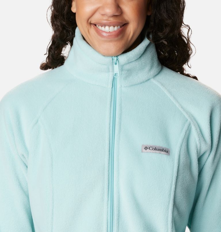 Thumbnail: Women's Benton Springs Full Zip Fleece Jacket - Petite, Color: Aqua Haze, image 4
