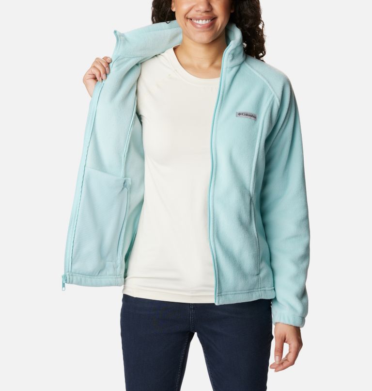 Thumbnail: Women's Benton Springs Full Zip Fleece Jacket - Petite, Color: Aqua Haze, image 5